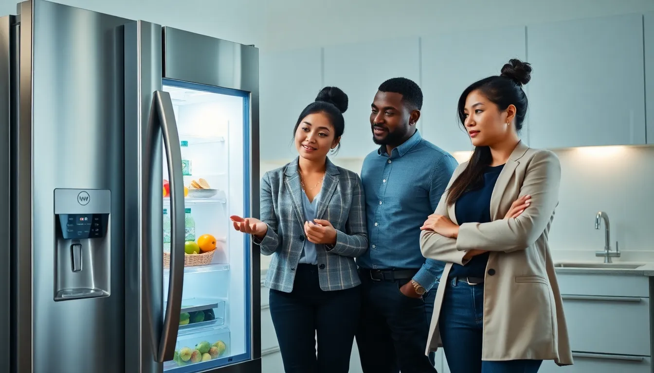 professionals discussing how to reset a water filter on a Whirlpool refrigerator.