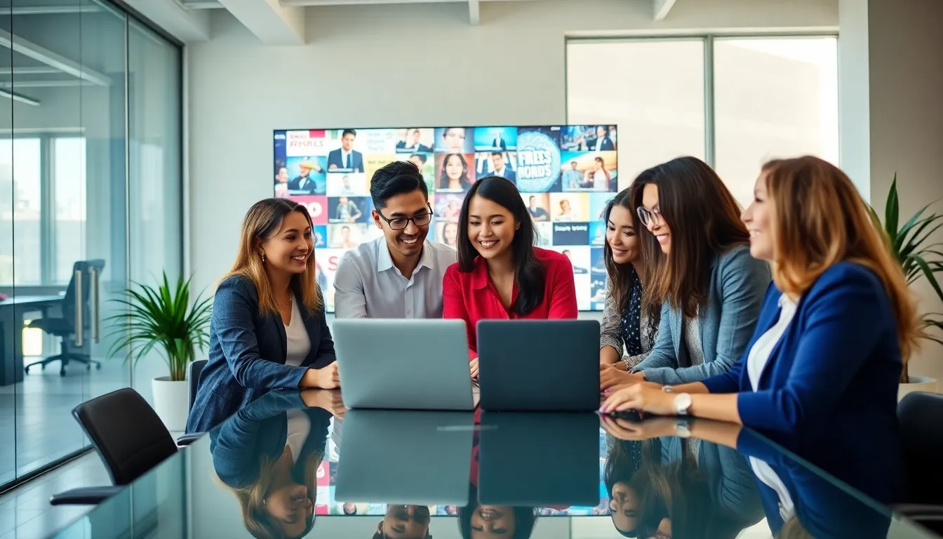 diverse team collaborating on budget-friendly event planning.